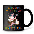 thumbnail image 3 of Lotusprinthandmade I Work Hard so My Cat Have a Better Life Black Ceramic Mug (15oz) (Made In US), 3 of 5