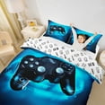 thumbnail image 2 of Gaming Bedding Set Twin, Kids Game Bedding Duvet Cover Set for Boys Girls, Video Game Gamepad Comforter Cover Set Game Controller Bedspread Cover Teens Bedroom Decor (Comforter Not Included), 2 of 7