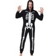 thumbnail image 6 of Qiylii Family Halloween Romper, Luminous Keleton Printing Long Sleeve Jumpsuit, 6 of 9