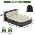 thumbnail image 6 of Uforic Queen Size Air Mattress with Built-in Headboard and Inflation Pump, 18in Deluxe Flocked Top Air Mattress, Sturdy Blow-Up Bed for Home & Visitors, Black, 6 of 9
