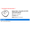 thumbnail image 2 of Battery Cable - Compatible with 2005 - 2006 Honda Odyssey, 2 of 2