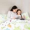 thumbnail image 4 of spefrowx Cue Sea Dolphin Queen Bedding for Teens, Lime Seashell Coral Starfish Bedding Comforter Set Queen, Polka Dot Reversible, 7pcs, 4 of 6