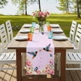 thumbnail image 4 of Table Runners 72 Inches Long Dress Scarves, Pink Flower Farmhouse Kitchen/Dining Table Runner, Coffee Tablerunners, Spring Floral Elegant Butterflies Birds Farmhouse 18x72 Inch, 4 of 9