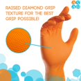 thumbnail image 2 of Guantes desechables de nitrilo ASAP T-Grip, color naranja, sin látex, 50 unidades, 2 of 6