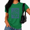 Green, variant on Cozymy Retro Floral Stamp T-Shirt for Women - White Lily Line Art Graphic Tee