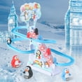 thumbnail image 3 of Kids Electric Climbing Stairs Toy DIY Small Penguin Dinosaur Rail Racing Track Music Roller Coaster Duck Toy For Baby Kids Gift 3Piglet, 3 of 6