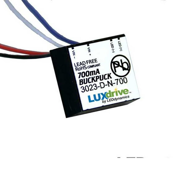 LuxDrive Wired BuckPuck - 700mA Constant Current LED Driver without Dimming