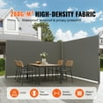 thumbnail image 2 of KFFKFF Auvent Latéral Rétractable, Cloison d'Intimité Extérieure en Aluminium 71 Pieds' x 236 Pieds', Écran de Terrasse Rétractable en Polyester 280 g Résistant à l'Eau, Séparateur d'Espace Pare-Vent UV 30+ pour Patio, Gris, 2 of 9