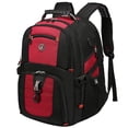 thumbnail image 1 of Mochila de viaje para portátil SHRRADOO, extra grande, 50 L, roja, 17 pulgadas, 1 of 7