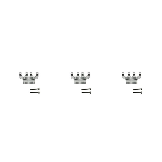 Vogacara Asiento de varilla de eje trasero, herramientas prácticas de varilla trasera RC, reemplazo de pieza de automóvil RC para simulación 1/24, Plata 3piezas Vogacara CBP205510