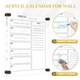 thumbnail image 5 of Small Acrylic Calendar for Wall, 12" X 14" Clear Acrylic Wall Calendar, Clear Wet & Dry Erase Calendar Hanging Frameless Weekly Planner for Office, Home or School, 5 of 8