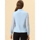thumbnail image 4 of INSPIRE CHIC Blusa de chifón con botones y manga transparente texturizada para mujer Azul claro XS, 4 of 5