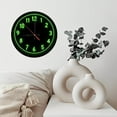 thumbnail image 6 of Green Neon Clock Wall Decor  Home Office 10-Inch Silent Wooden Wall Clock, Battery Operated (AA Batteries Not Included), Artistic Home Decor, 6 of 7