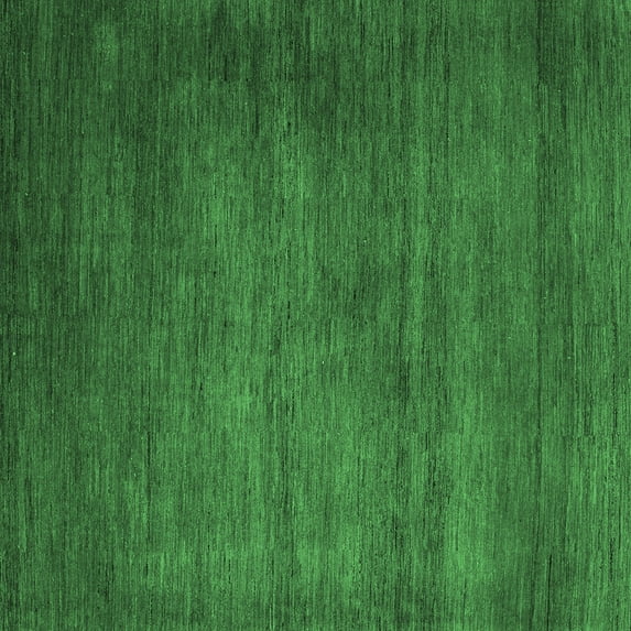 Ahgly Company Indoor Square Abstract Emerald Green Modern Area Rugs, 4' Square