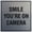 Brushed Silver, variant on Signs ByLITA Square Smile You're on Camera Sign - Easy Installation | Durable Material (Brushed Silver) - Small