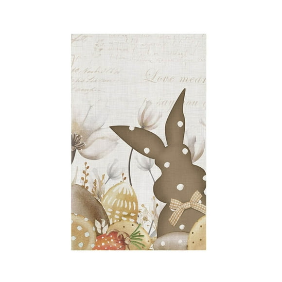 Fabiurt Multifunctional Hand Towel Easter Kitchen Dish Towel Striped Rabbit Print Household Kitchen Towel Sunny Valley Orchard Laundry Sheets