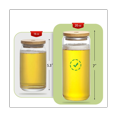 thumbnail image 5 of 20Oz Clear Frosted Sublimation Blanks Glass Mason Jar Beer Can Glass Cup with Bamboo Lid, 5 of 6