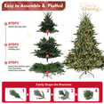 thumbnail image 7 of Tcbosik 6ft Prelit Artificial Christmas Tree with 500 UL Lights, Full-Shape Xmas Tree with 1763 Branch Tips & Metal Stand for Indoor Holiday Decor, Green, 7 of 7