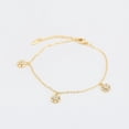 thumbnail image 4 of Hermosa Pulsera Dijes Flor Swarovski Para Dama Oro 14K Lam dorado Unitalla, 4 of 7
