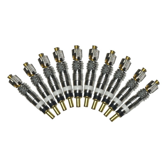 Sioweci 10Pcs/Set Bike Bicycle Replacement Copper Tire Tyre Presta Valve Stem Core
