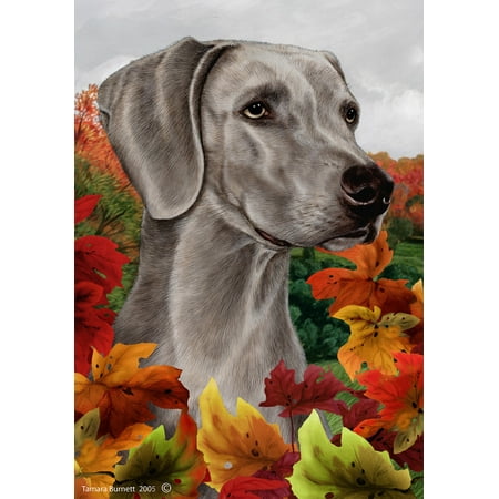 Weimaraner - Best of Breed Fall Leaves Large