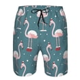 thumbnail image 4 of Kdxio Flamingo Pattern Mens Casual Shorts - Drawstring Summer Beach Sports Shorts for Men, 4 of 9