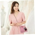 thumbnail image 7 of Crossbody Bags for Women, Shoulder Bags, PU Leather All-match Flower Drawstring Bucket Bag with Gold Chain, Lovely Stylish casual Crossbody Bag for Going Out, White, 7 of 7