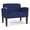 OpenHous Cobalt, variant on Belmont Lounge Reception Waiting Bariatric Chair / Black Steel Legs / Black