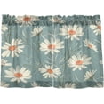 thumbnail image 2 of Daisy Flower Kitchen Curtains 36 Inch Length Blackout Thermal Insulating Tier Curtains with Rod Pockets Short Curtains Home Decor for Living Room/Bedroom, 2 of 6