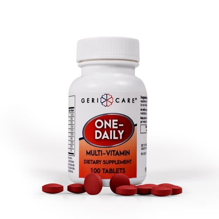GeriCare One-Daily Multi-Vitamin Tablets Dietary Suplement 100 Count (Pack of 1)
