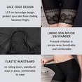 thumbnail image 4 of Pantalones cortos de seguridad elásticos con encaje para mujer, pantalones cortos para montar, leggings antirozaduras (paquete de 3), color negro, 4 of 5