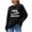 Black, variant on Sweaters for Women Fashion Letter Print Crewneck Womens Sweater Warm Comfy Long Sleeve Winter Clothes for Women L