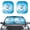 Butterfly Pattern Design, variant on XYZCANDO Car Sun Shade with Celestial Sun Moon, Two Piece Set for SUV and Truck Windshield Blocking