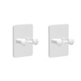 thumbnail image 1 of 2pcs Razor Holder Men Shaving Razor Straight Stand Shelf Shaving Razor Storage Rack Hook Bathroom Organizer Accessories Homewhite, 1 of 5
