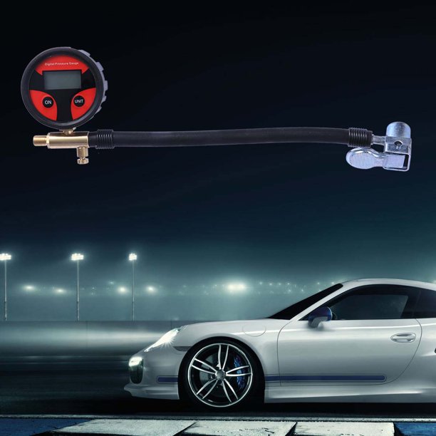 unbranded Medidor Digital De Presión De Neumáticos Con Inflador Para Autos Motocicletas Y Camiones