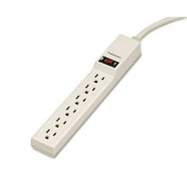 Fellowes Power Strip, 6 Outlet, 4 Foot Cord, Gray