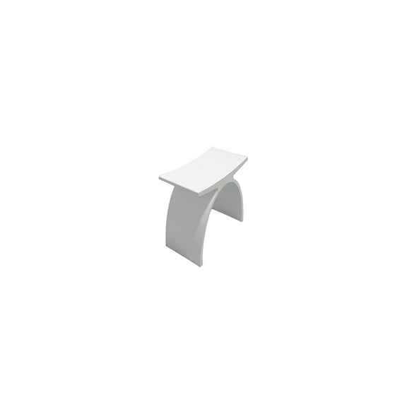 BarclayResin Shower Stool, White