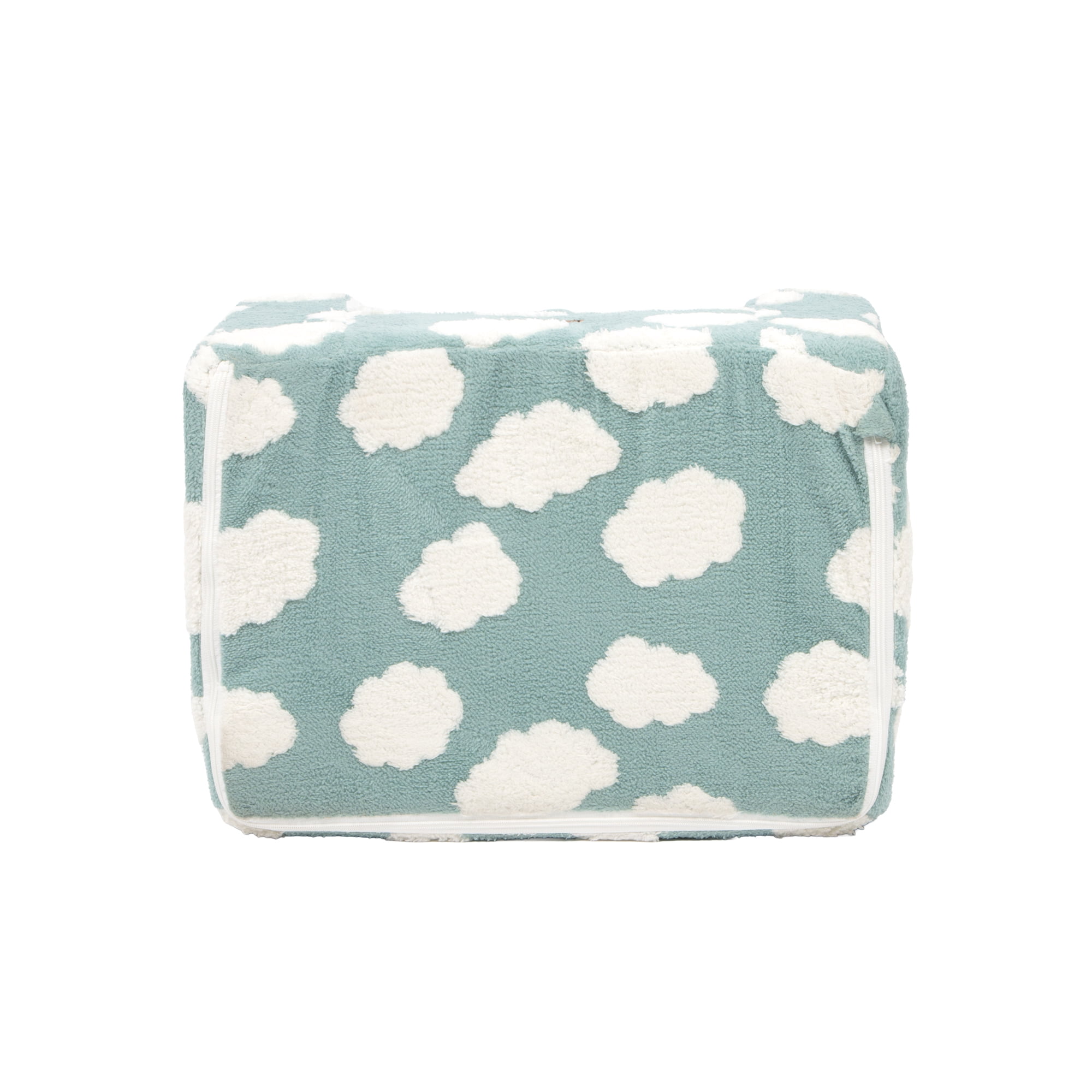 SportPet Sherpa Lounge Chair Pet Bed, with Cloud Print, Blue, One Size