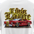 thumbnail image 4 of Rollin Hard men's Livin Large Lowrider white classic fit front and back print graphic tee shirt, 4 of 5