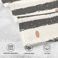 thumbnail image 5 of Yayeee 2 Pack Hand Towels for Bathroom 100% Cotton 16" x 28" Soft Absorbent Kitchen Towel, Black Stripes, 5 of 7