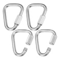thumbnail image 1 of Conector rápido de 4 piezas, M10 3/8" de acero inoxidable 316, enlaces de reparación de cadena para columpios, camping, senderismo y mochilas, anillo de llave de torsión [plata], 1 of 1