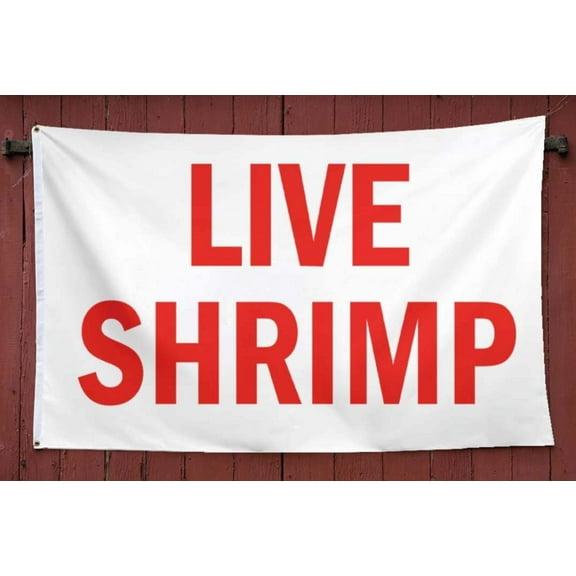 Stellar Fishing Live Shrimp 3' x 5' Polyester Flag Outdoor Bait Store Advertising