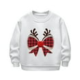 thumbnail image 2 of Cowsor Chandails en Molleton pour Filles Enfants Mignon Graphique Col Rond Chandail Tops Xmas Manches Longues Chemises de Vacances, 2 of 5