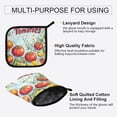 thumbnail image 3 of Yayeee Oven Mitts and Pot Holder Set of 4 Heat Resistant Kitchen Gloves Baking Hot Pad, Blue Tomatoes, 3 of 5