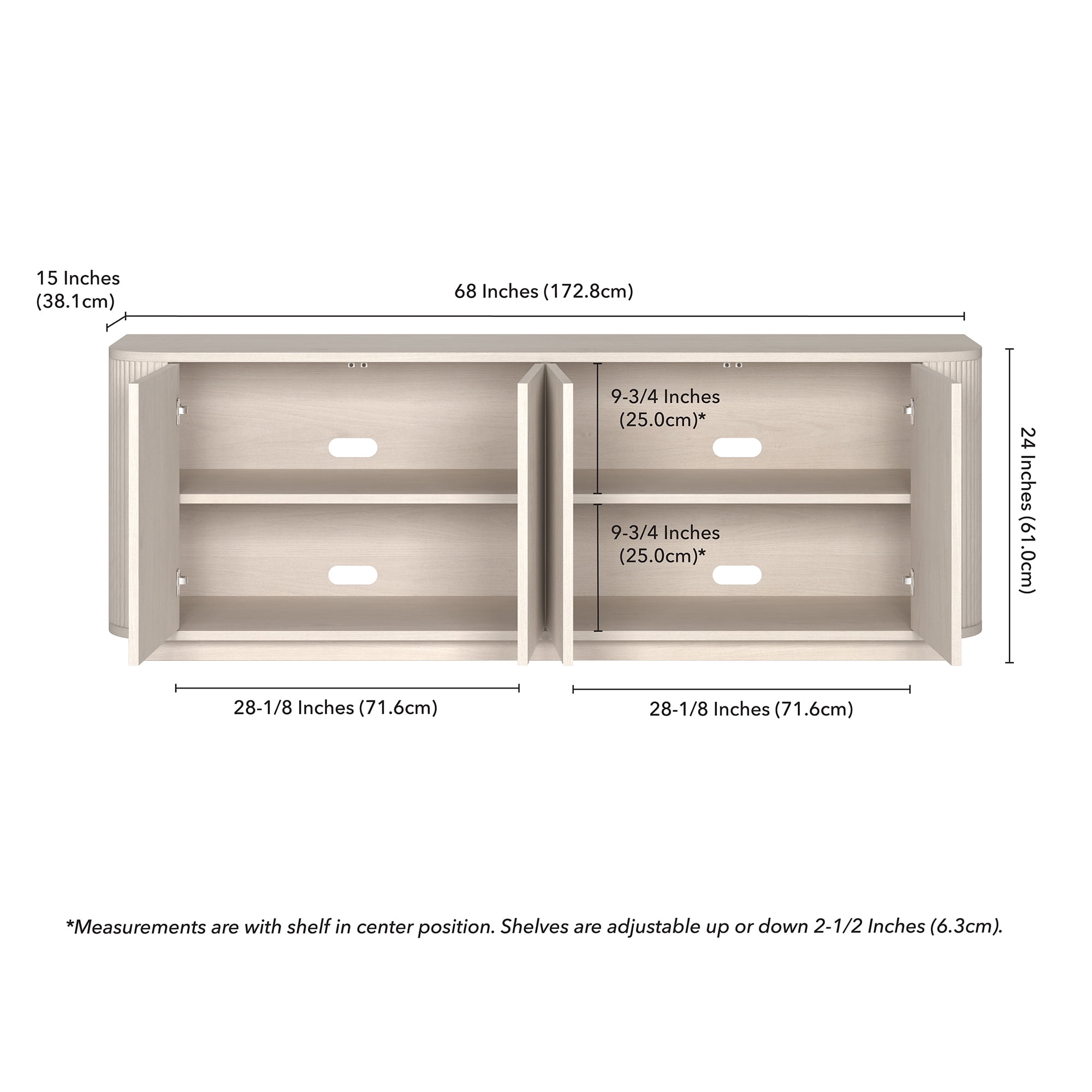Evelyn&Zoe Canton Transitional TV Stand For TVs up to 75", Alder White