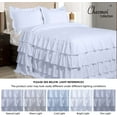 thumbnail image 6 of Chezmoi Collection Celia 3-Piece Waterfall Ruffle Skirt Bedspread Set, King, White, 6 of 7