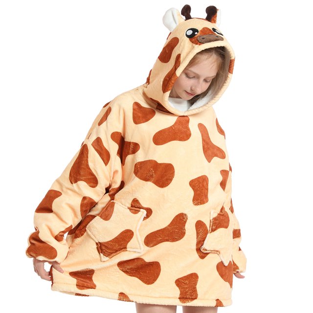 Sudadera Con Capucha De Manta, Jersey De Forro Polar Gigante Con Bolsillo Frontal Grande, Súper Suave, Cálido, Cómodo Para Adultos, Hombres, Mujeres, Adolescentes, Niños, Esposa, Novia Muyoka Hogar
