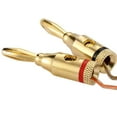 thumbnail image 6 of 10 Pack 24K Gold Plated Speaker Banana Plugs Open Screw Type Speaker Wire Connector Adapter Binding Post Plug Durable, 6 of 9