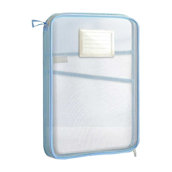 Dusknt L-Shaped Opening Three-Dimensional Subject Bag Transparent File Bag Blue, Office&Craft&Stationery,