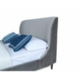 thumbnail image 2 of Manhattan Comfort Heather Velvet Queen Bed Frame in Gray/Black, 2 of 7